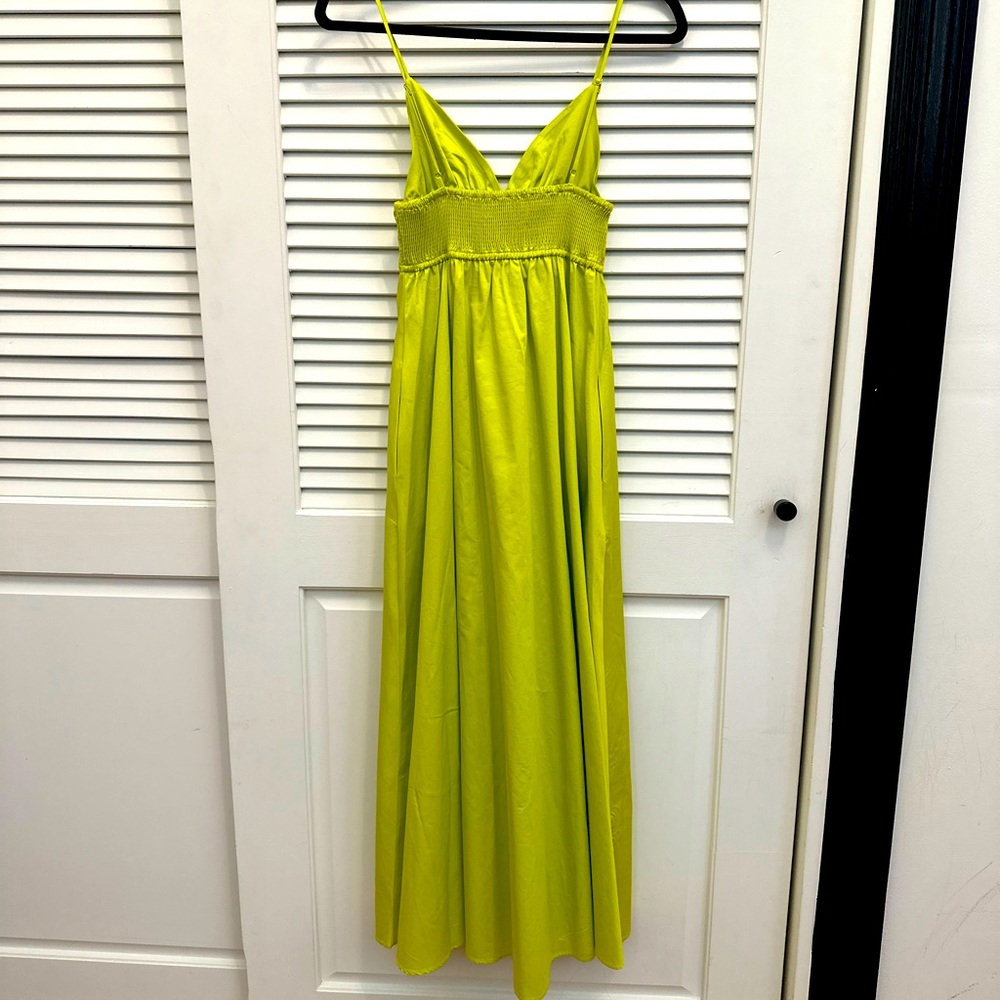 NWT chartreuse Zara babydoll cut dress